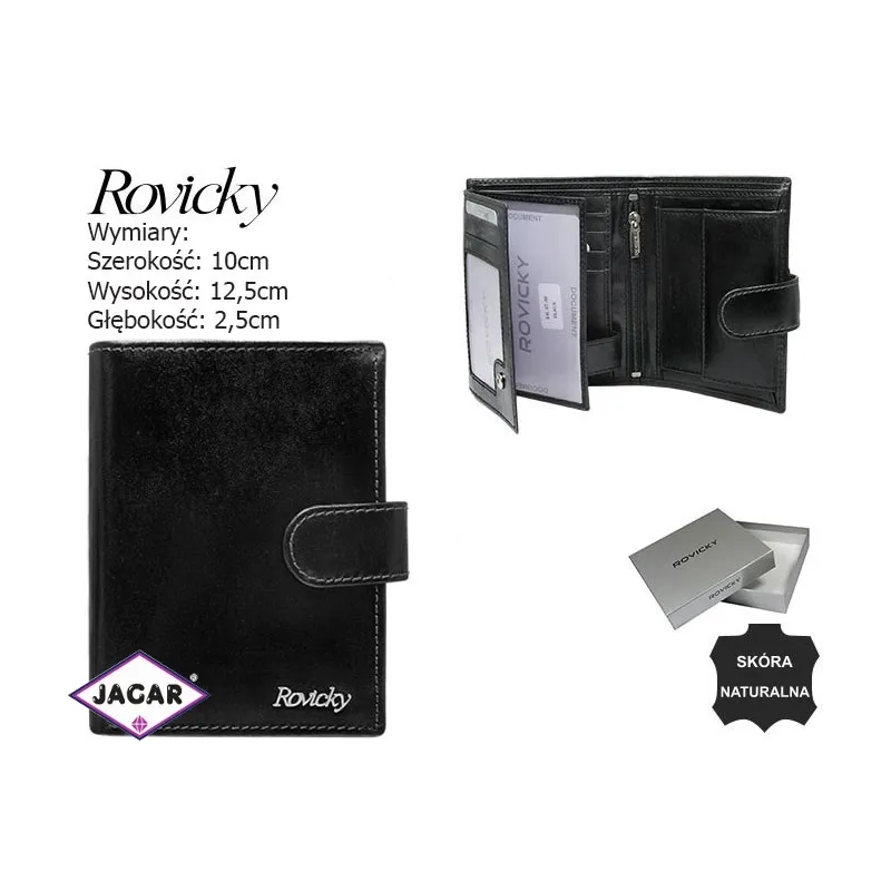 Portfel męski skórzany DN4L-VT-R8 Black P2589 Portfel męski skórzany DN4L-VT-R8 Black P2589