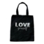 Torba na zamek czarna LOVE YOURSELF TZ362