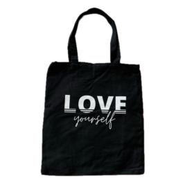 Torba na zamek czarna LOVE YOURSELF TZ362