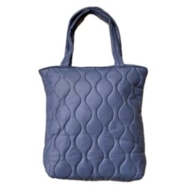 Torba damska shopper pikowana niebieska TD1227