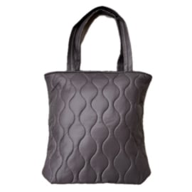 Torba damska shopper pikowana szara TD1228