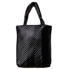 Torba damska shopper pikowana czarna TD1230