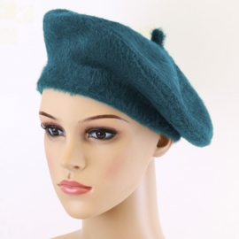 Beret damski alpaka fioletowy CD786