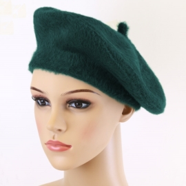 Beret damski alpaka zielony CD788