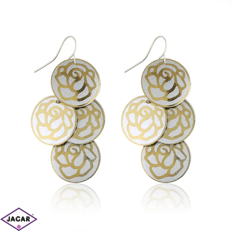 Kolczyki blaszane - grey rose - EA2430 Kolczyki blaszane - grey rose - EA2430