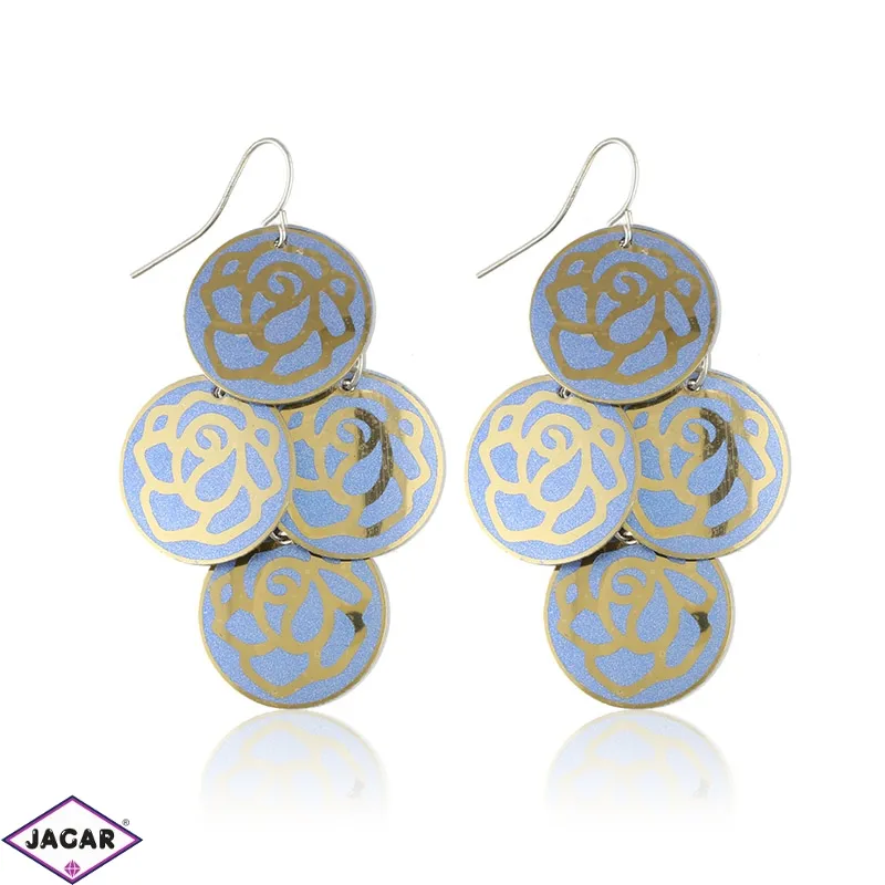 Kolczyki blaszane - grey rose - EA2431 Kolczyki blaszane - grey rose - EA2431