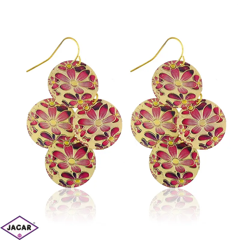 Kolczyki blaszane - rose flower - EA2432 Kolczyki blaszane - rose flower - EA2432