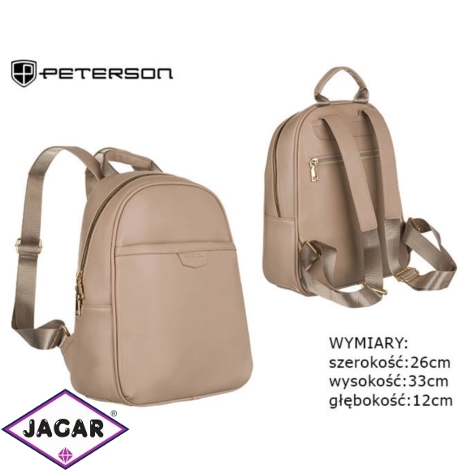 Plecak z eko skóry PTN PLEC-ALE-3 Beige PL501