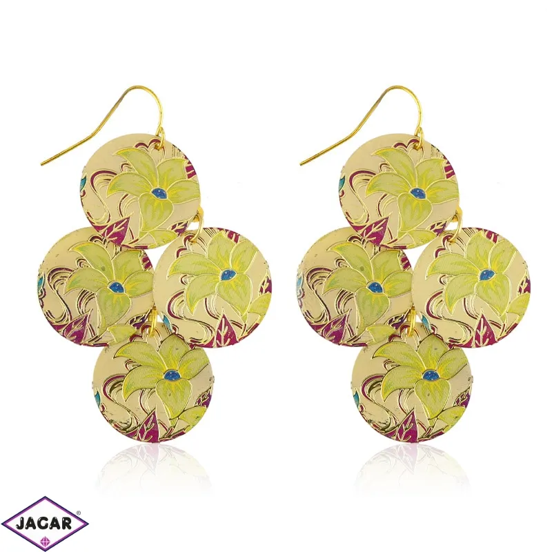 Kolczyki blaszane - japan flower - EA2433