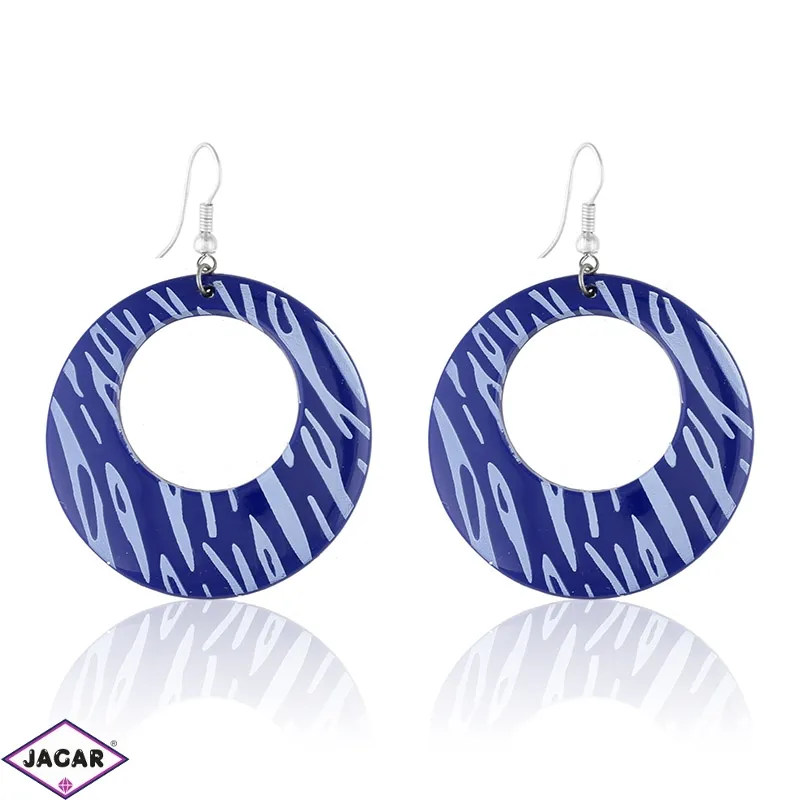 Kolczyki plastikowe - niebieska zebra - EA2443 Kolczyki plastikowe - niebieska zebra - EA2443