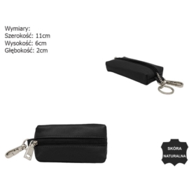 Skórzane etui na klucze SKL-001-NDM Black P2348