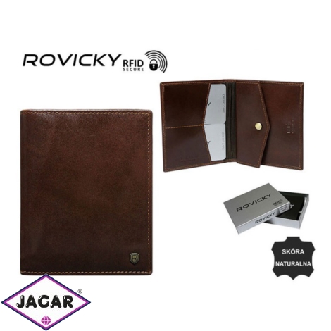 Portfel męski skórzany - N03-RVT Brown P2357