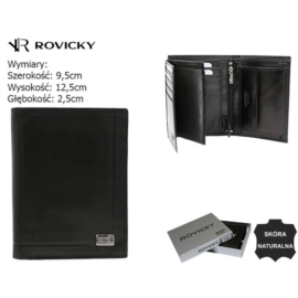 Portfel męski skórzany PC-101-NBAR Black P2377