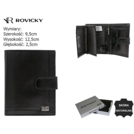 Portfel męski skórzany PC-101L-NBAR Black P2378