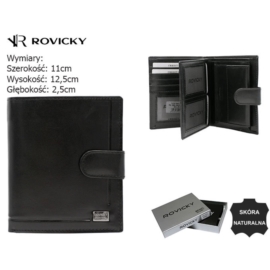 Portfel męski skórzany PC-106L-NBAR Black P2380