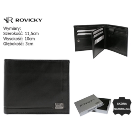 Portfel męski skórzany PC-107-NBAR Black P2381