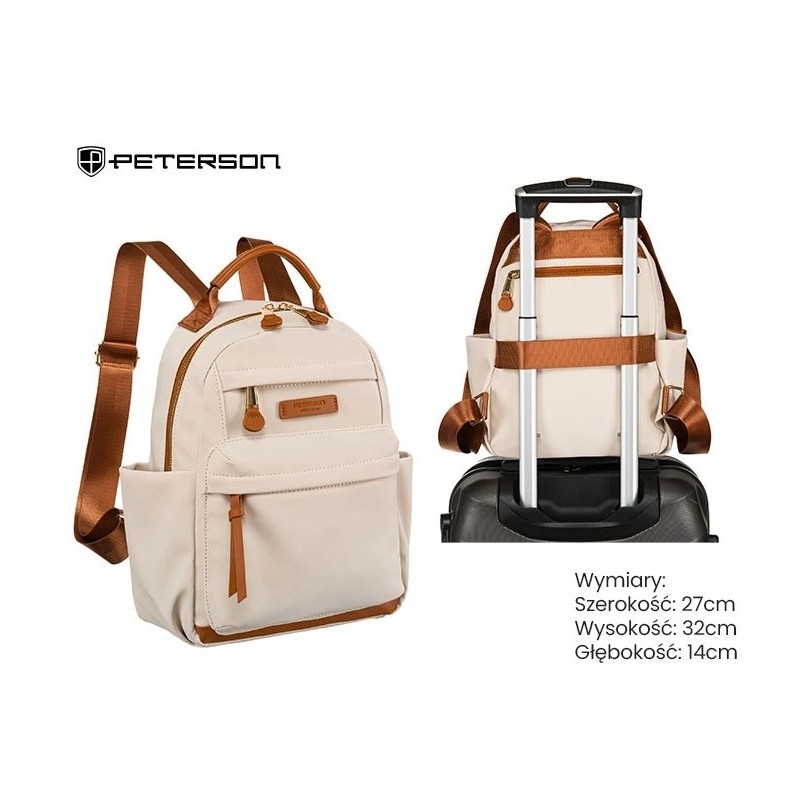 Plecak PTN JN-01 Ivory-Brown PL528 Plecak PTN JN-01 Ivory-Brown PL528