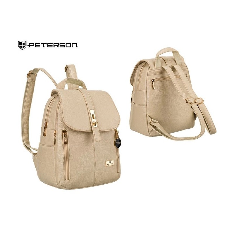 Plecak damski PU PTN SPY-2-F19 D.Beige PL534 Plecak damski PU PTN SPY-2-F19 D.Beige PL534