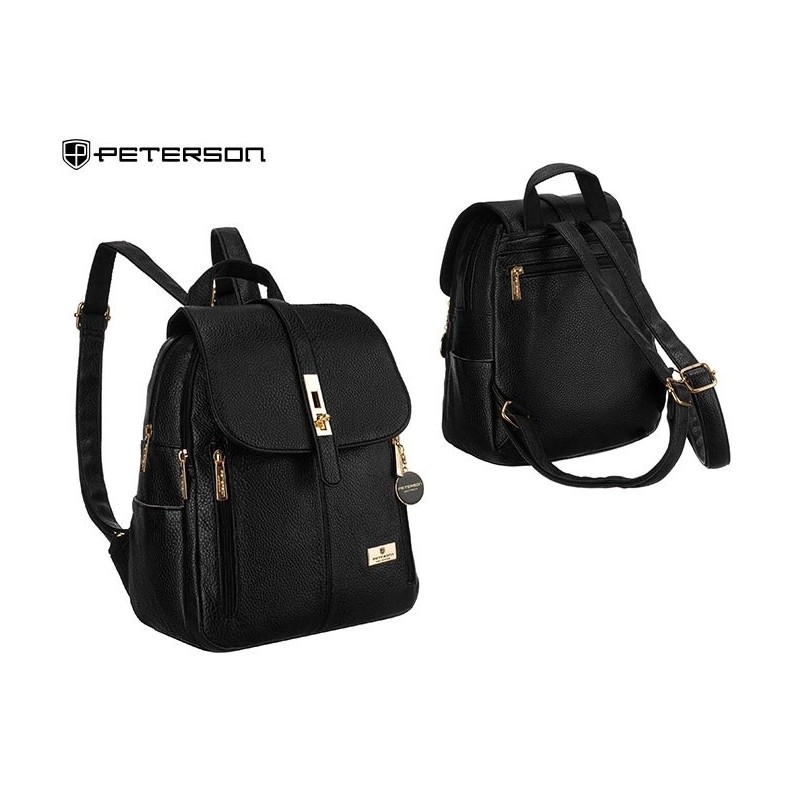 Plecak damski PU PTN SPY-2-F19 Black PL536 Plecak damski PU PTN SPY-2-F19 Black PL536