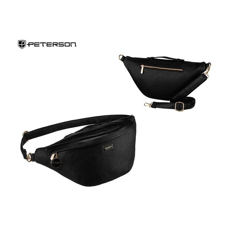 Saszetka nerka PU PTN SSY-2-F19 Black TD1341 Saszetka nerka PU PTN SSY-2-F19 Black TD1341