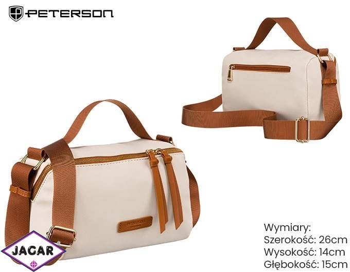 Torebka PTN JN-03 Ivory-Brown TD1331 Torebka PTN JN-03 Ivory-Brown TD1331