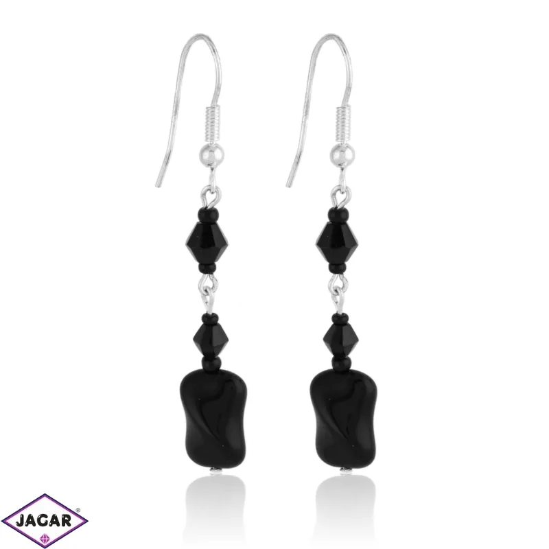 Kolczyki perła czarna szlifowana 6cm - PEK108 Kolczyki perła czarna szlifowana 6cm - PEK108
