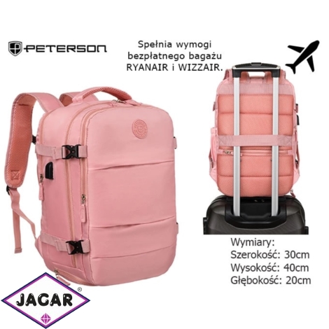 Plecak podróżny PTN 23026 Pink PL510