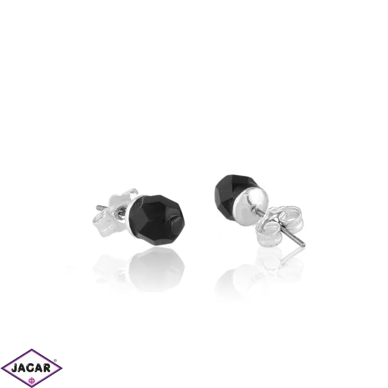 Kolczyki perła czarna szlifowana 0,5cm - PEK125 Kolczyki perła czarna szlifowana 0,5cm - PEK125