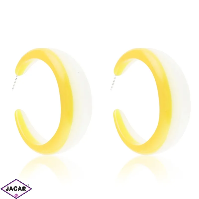 Kolczyki plastikowe koła - żółte - EA2497 Kolczyki plastikowe koła - żółte - EA2497