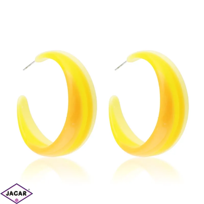 Kolczyki plastikowe koła - żółte - EA2499 Kolczyki plastikowe koła - żółte - EA2499