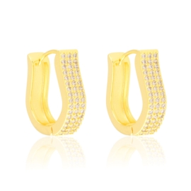 Kolczyki stalowe z kryształkami 14k EAP43555