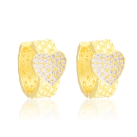 Kolczyki stalowe z kryształkami 14k EAP43557