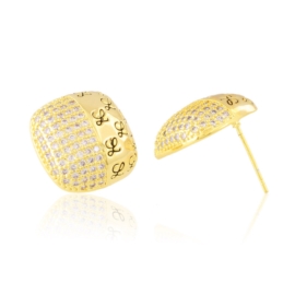 Kolczyki stalowe z kryształkami 14k EAP43560