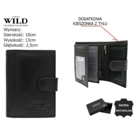 Portfel męski skórzany N4L-P-GCL Black P2579