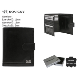 Portfel męski skórzany PC-108L-NBAR Black P2084