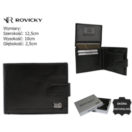 Portfel męski skórzany PC-06L-NBAR Black P2085