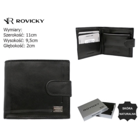 Portfel męski skórzany PC-10L-NBAR Black P2086