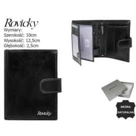 Portfel męski skórzany N4L-VT-R8 Black P2089