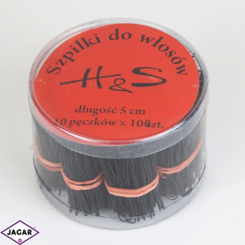Szpilki do włosów 100szt. - black 5cm SZPIL62
