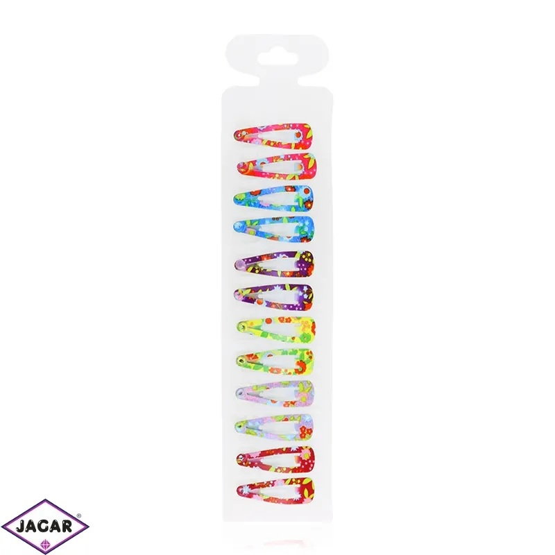 Spinki kolorowe kwiatki 12szt. - 2,5cm - OS487 Spinki kolorowe kwiatki 12szt. - 2,5cm - OS487