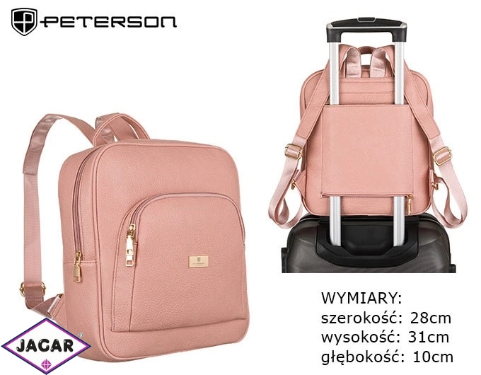 Plecak z eko skóry PTN PL-29601 Powder PL539 Plecak z eko skóry PTN PL-29601 Powder PL539