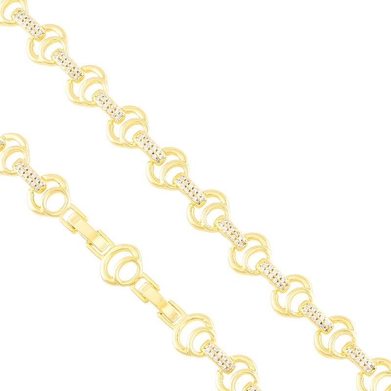 Bransoletka z kryształkami 14K Milan BP22462 Bransoletka z kryształkami 14K Milan BP22462