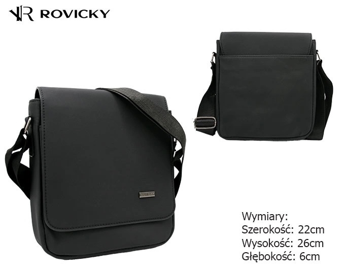 Torba męska PU R-652-2 Black TM18 Torba męska PU R-652-2 Black TM18