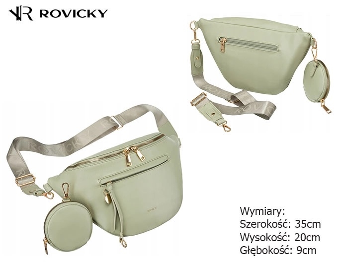 Saszetka nerka damska R-NER-ALE-9 Green 1329 Saszetka nerka damska R-NER-ALE-9 Green 1329