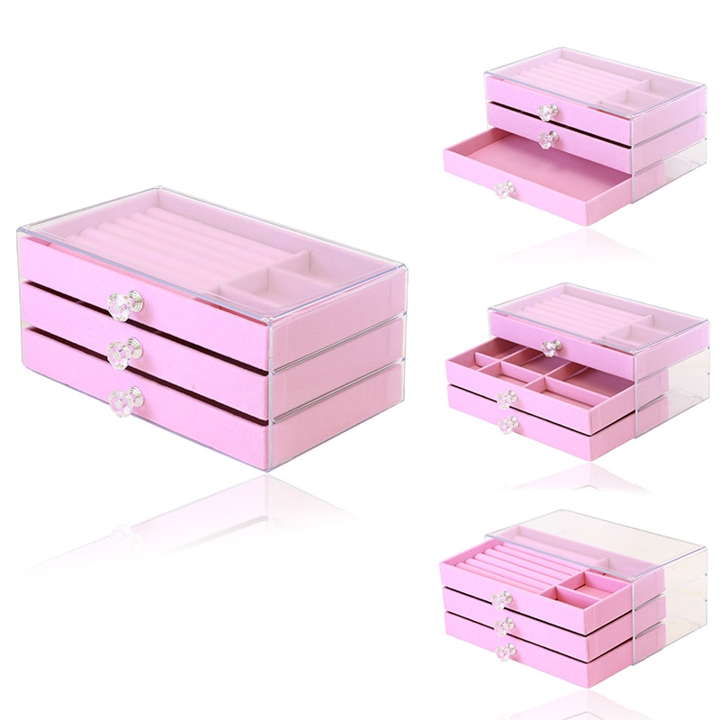 Szkatułka na biżuterię 23x13x10cm różowa SZK49 Szkatułka na biżuterię 23x13x10cm różowa SZK49