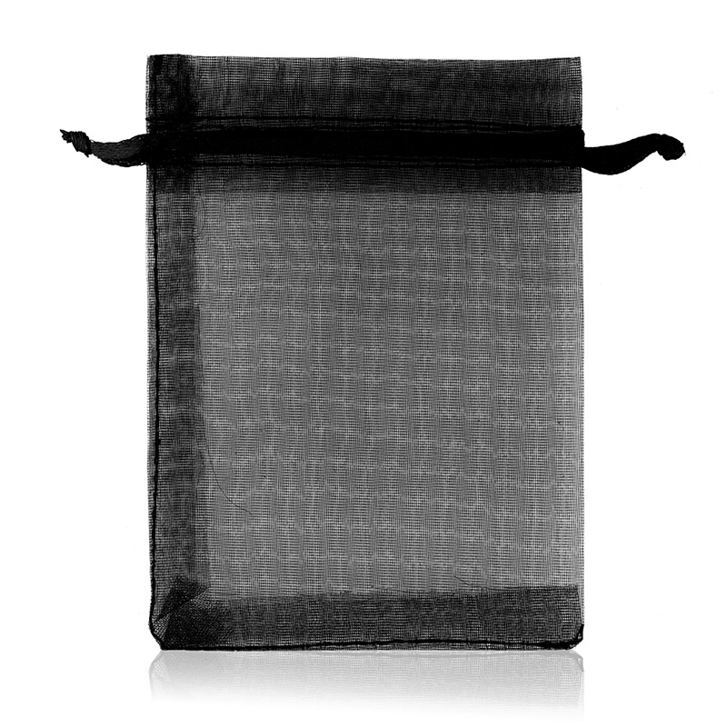 Torebki z organzy 15x10cm czarny 100szt/op TP1491 Torebki z organzy 15x10cm czarny 100szt/op TP1491
