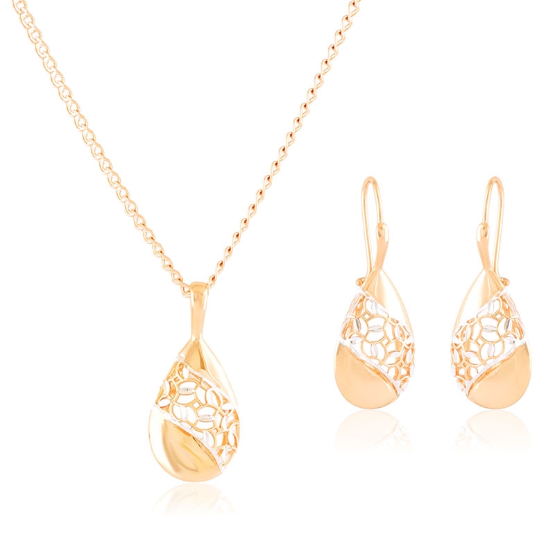 Komplet biżuterii rose gold PK1029 Komplet biżuterii rose gold PK1029