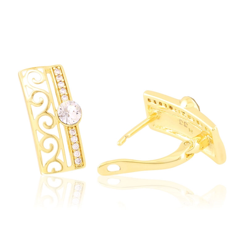 Kolczyki 14k z kryształkami Xuping EAP44004