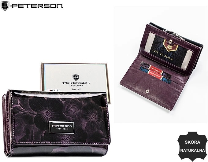 Portfel damski skóra+PU PTN PS108 Purple P2594 Portfel damski skóra+PU PTN PS108 Purple P2594