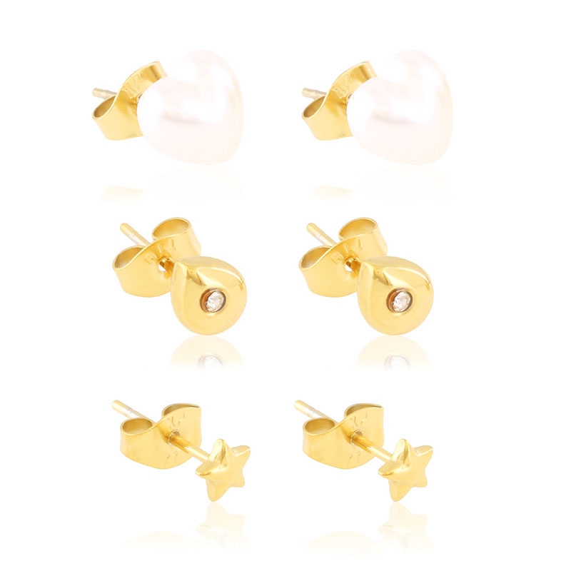 Kolczyki 14k sztyfty 3pary/op Xuping EAP44133